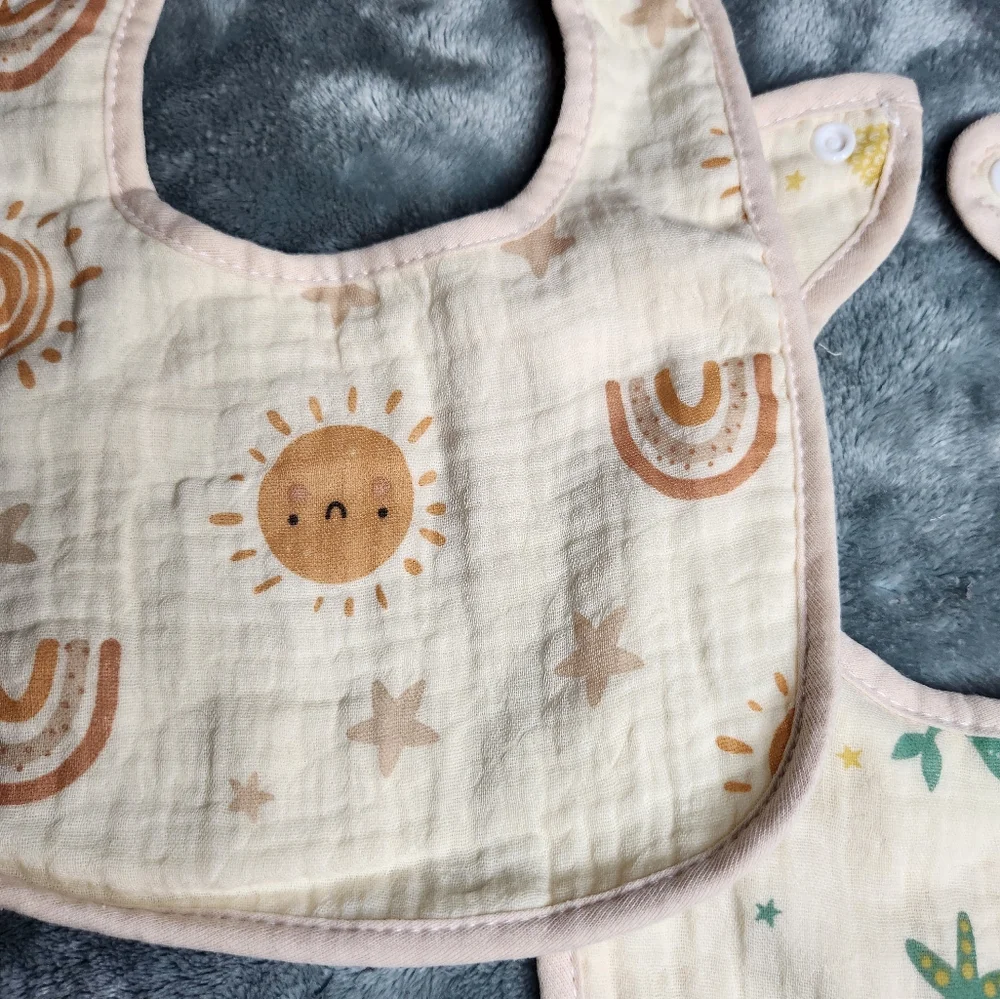 Sun and Sea Themed Baby Bib Set